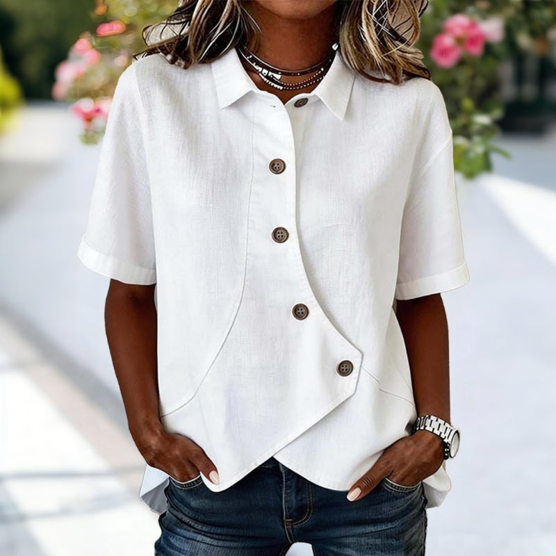 Clara | Notched Collar Blouse