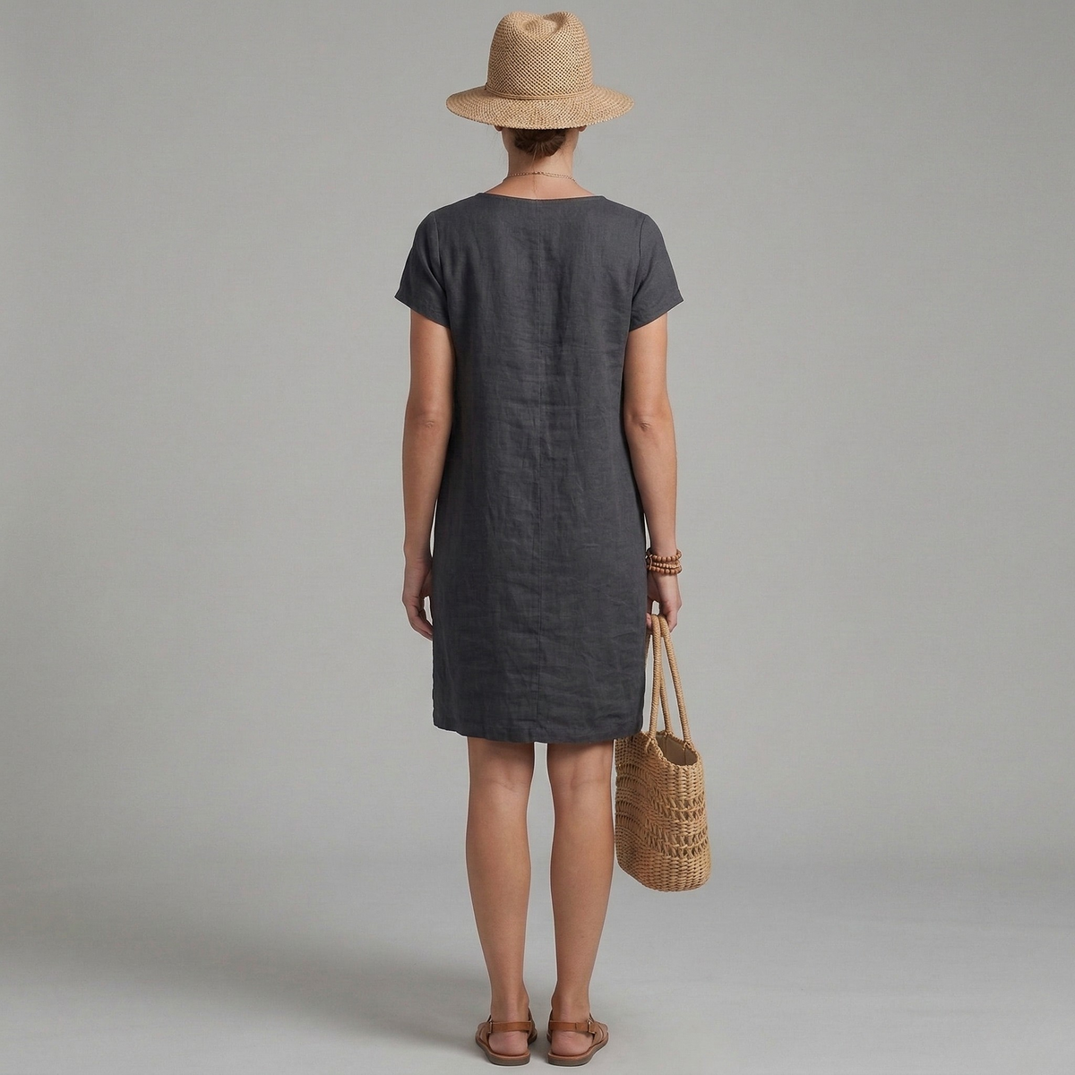 Megan | Casual Linen Pocket Dress