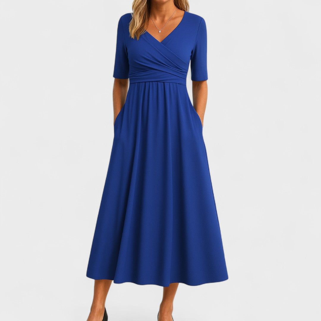 Carol | Chic V-Neck Midi Dress