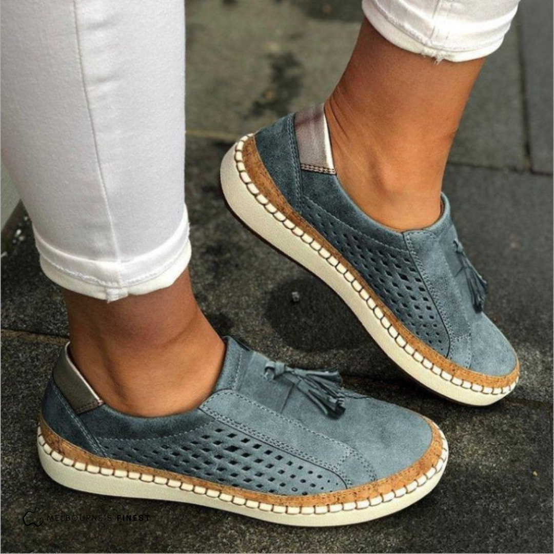 Nicole - Perforated Slip-On Shoes