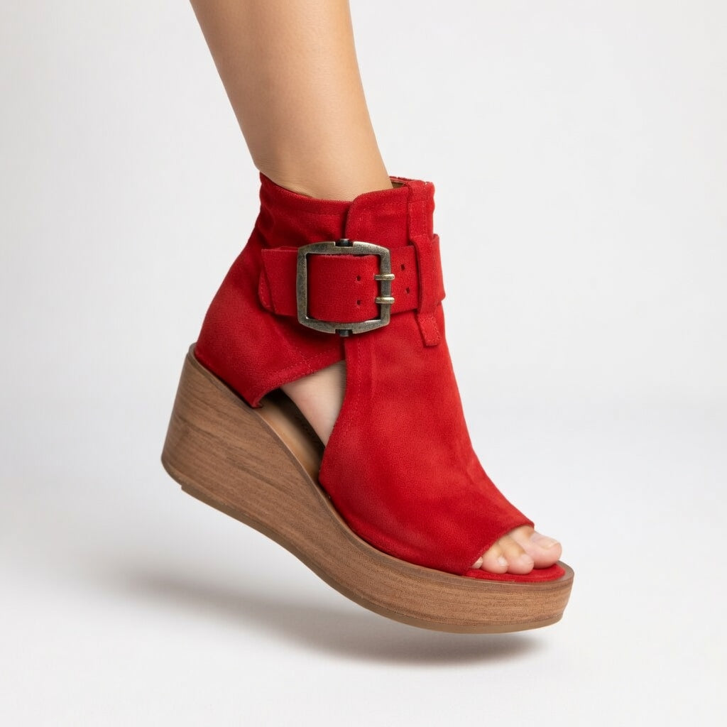 April | open wedge ankle boots modern style