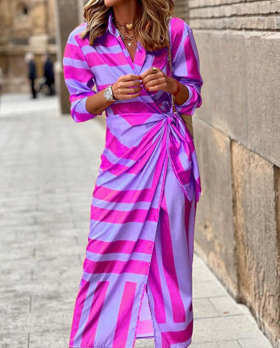 Amelia™ | Printed Wrap Dress