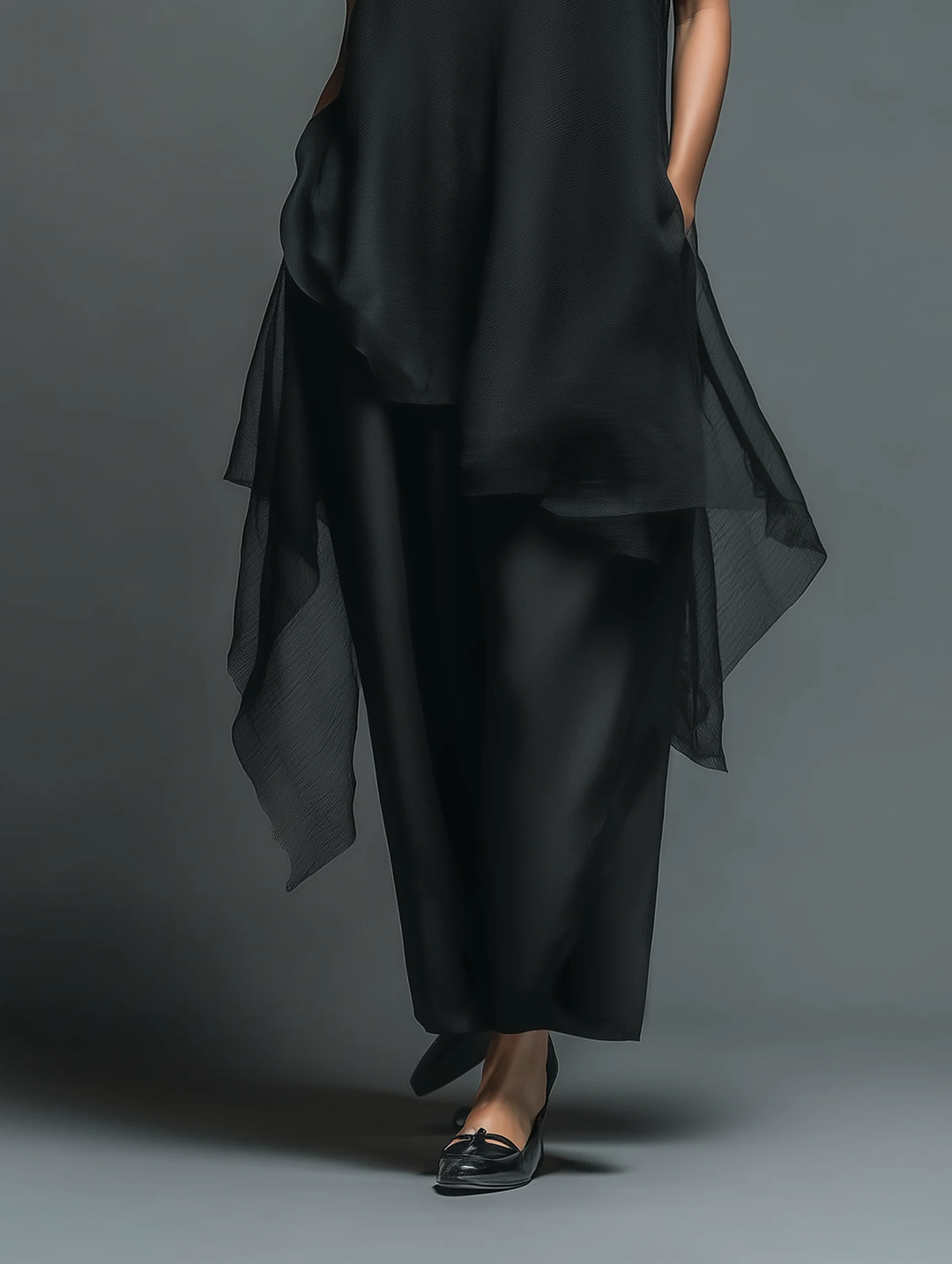 Monica | Acetate Slip Dress with Overlay