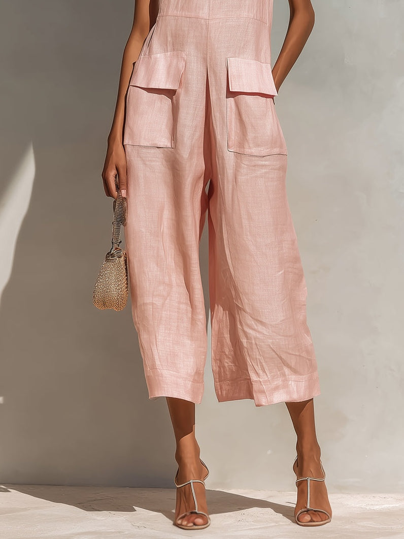 Amelie | Minimal Linen Jumpsuit