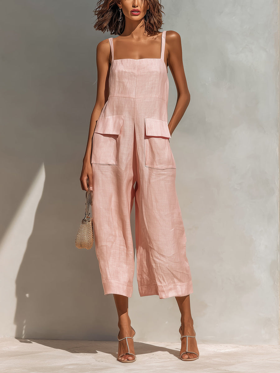 Amelie | Minimal Linen Jumpsuit