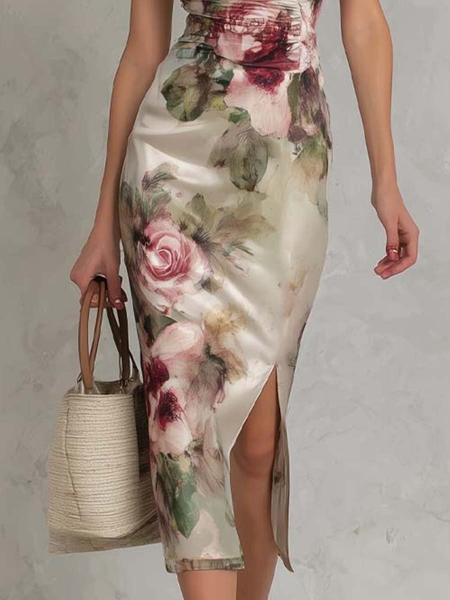 Rosanne | Classic Floral Wrap Dress