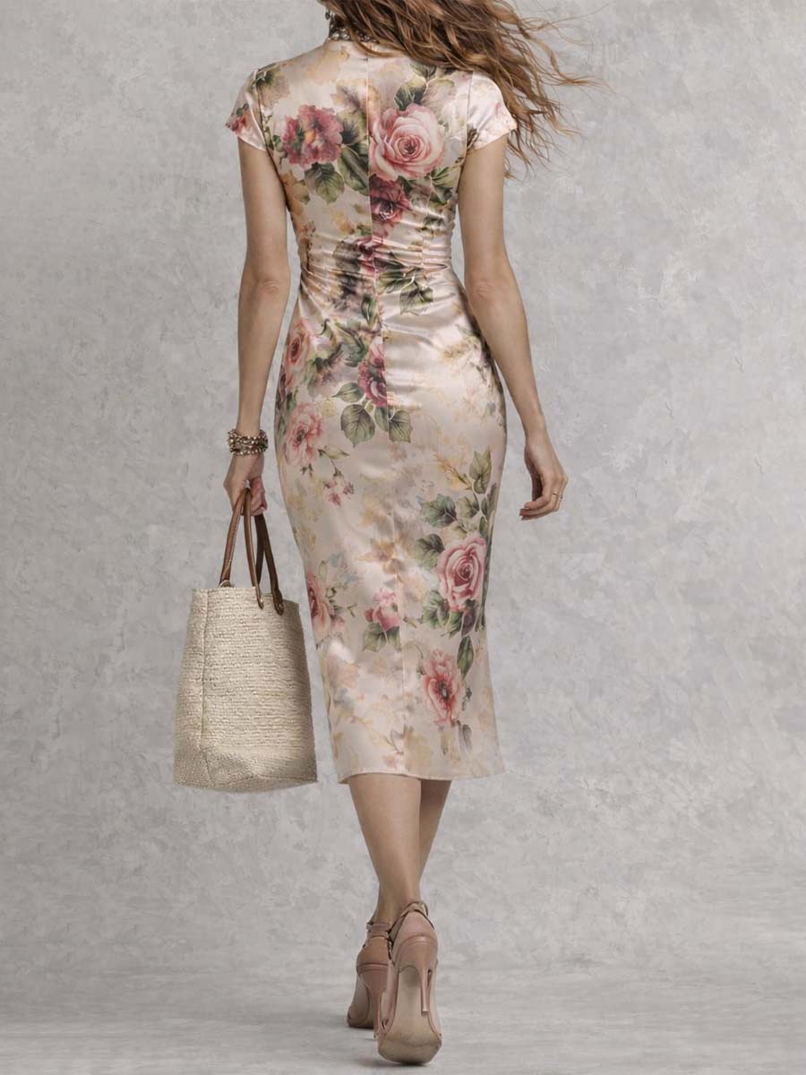 Rosanne | Classic Floral Wrap Dress