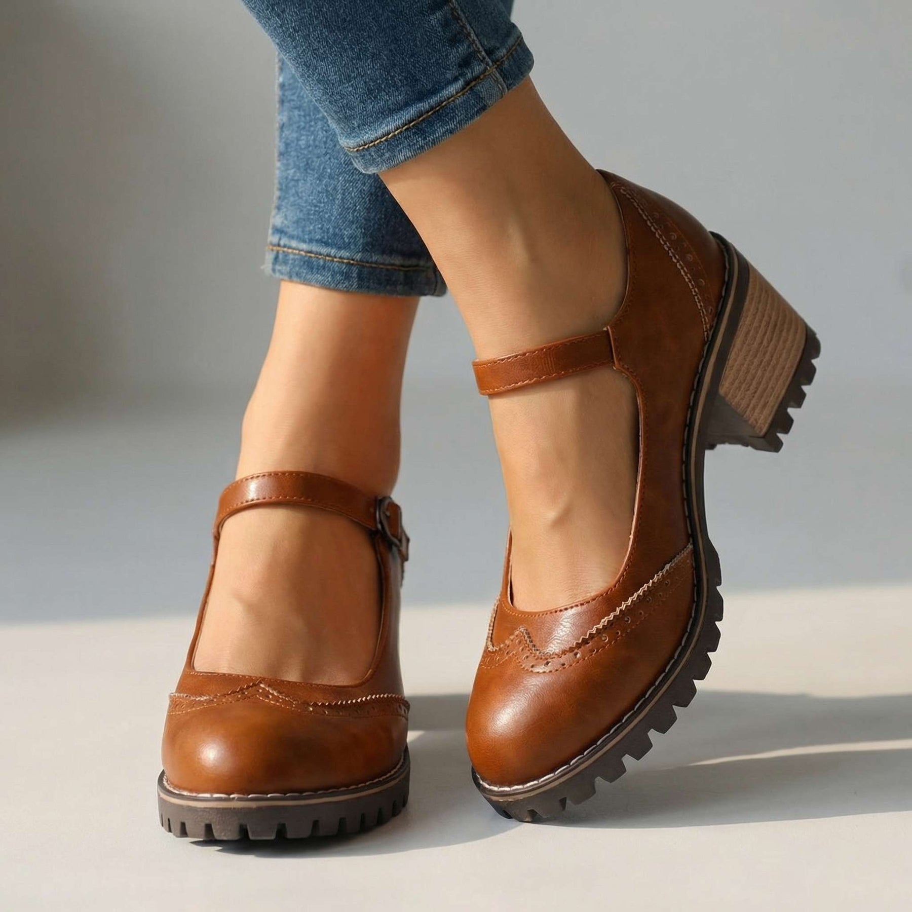 Lindsey | Vintage Pumps with Strap