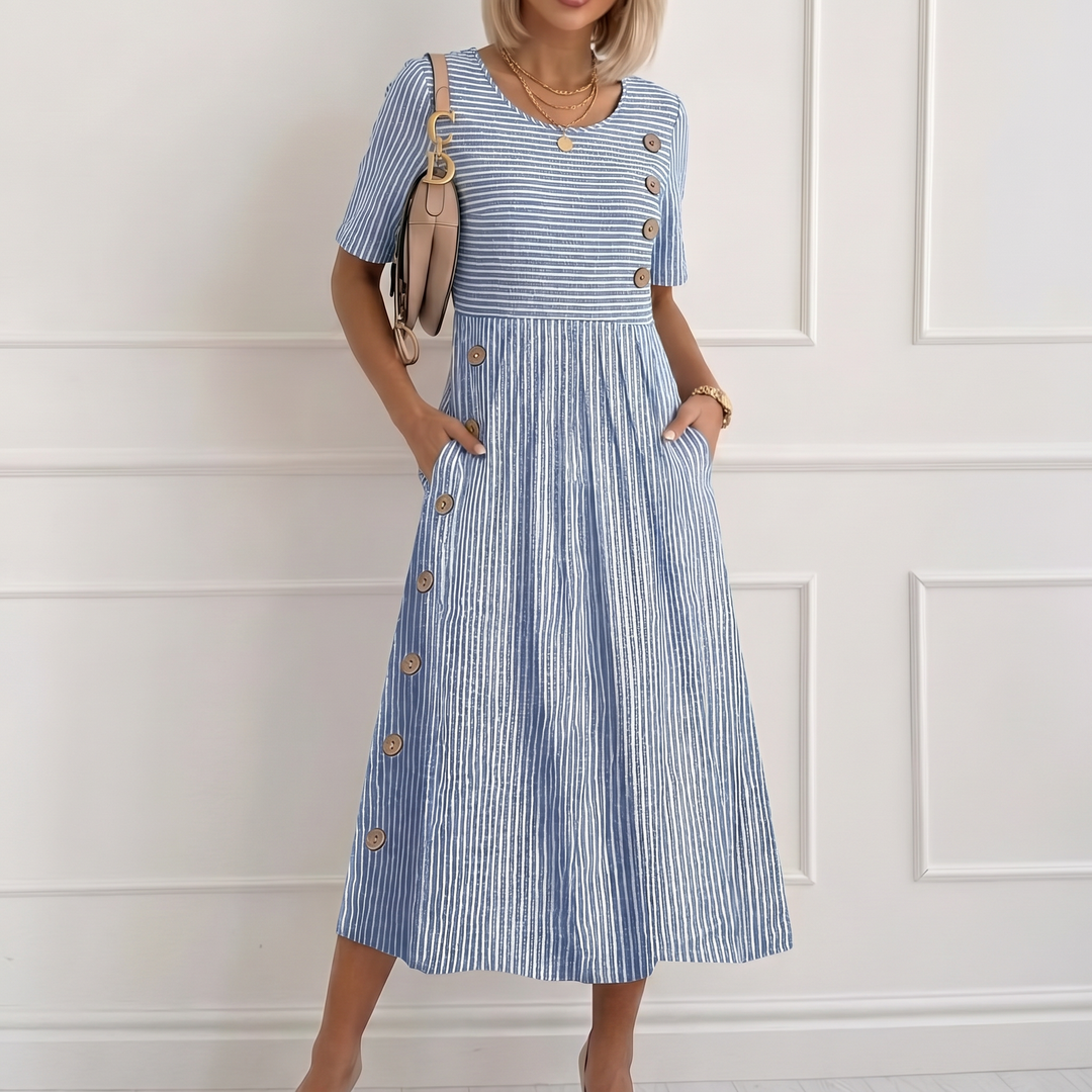 Wanda | Midi Dress with Stripes