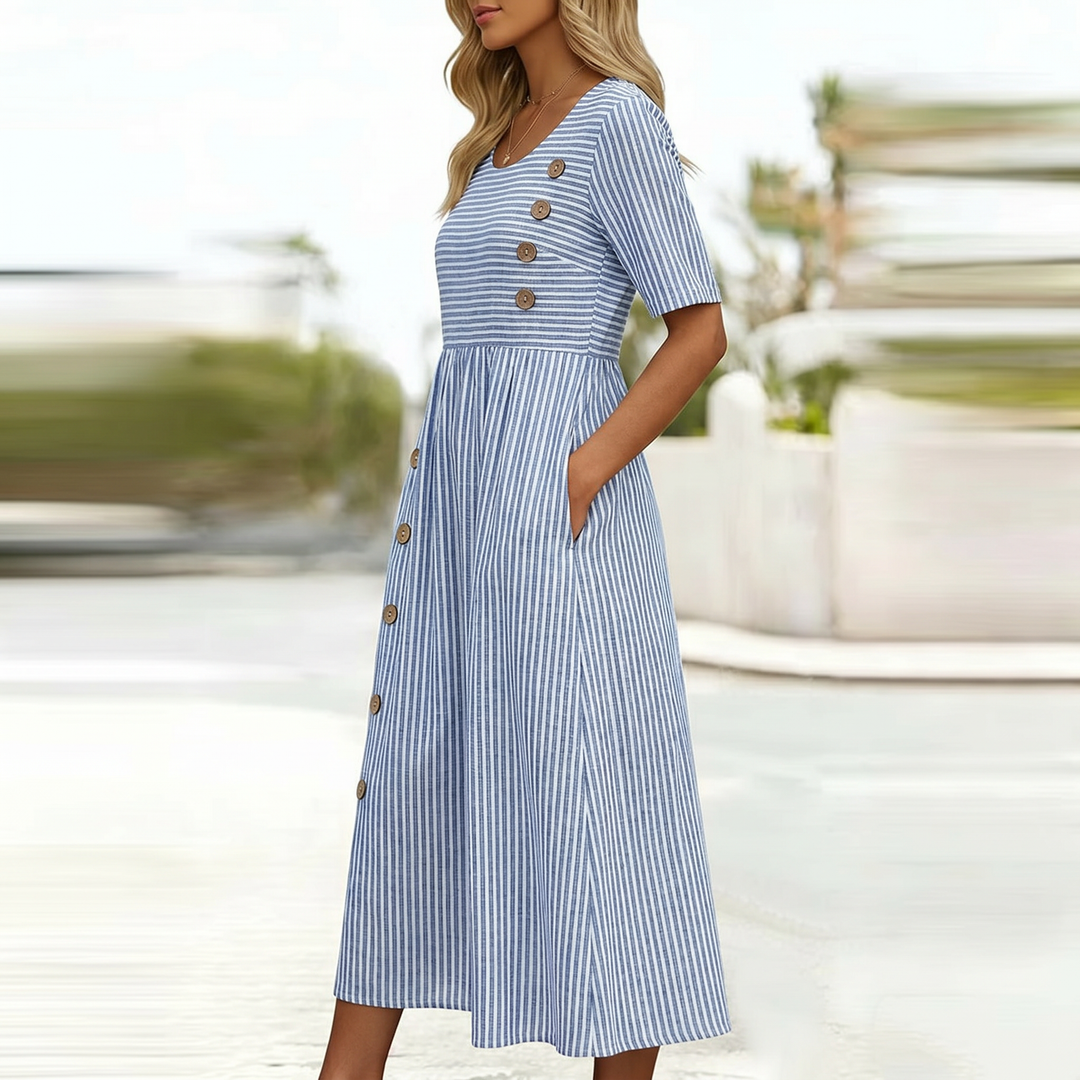 Wanda | Midi Dress with Stripes