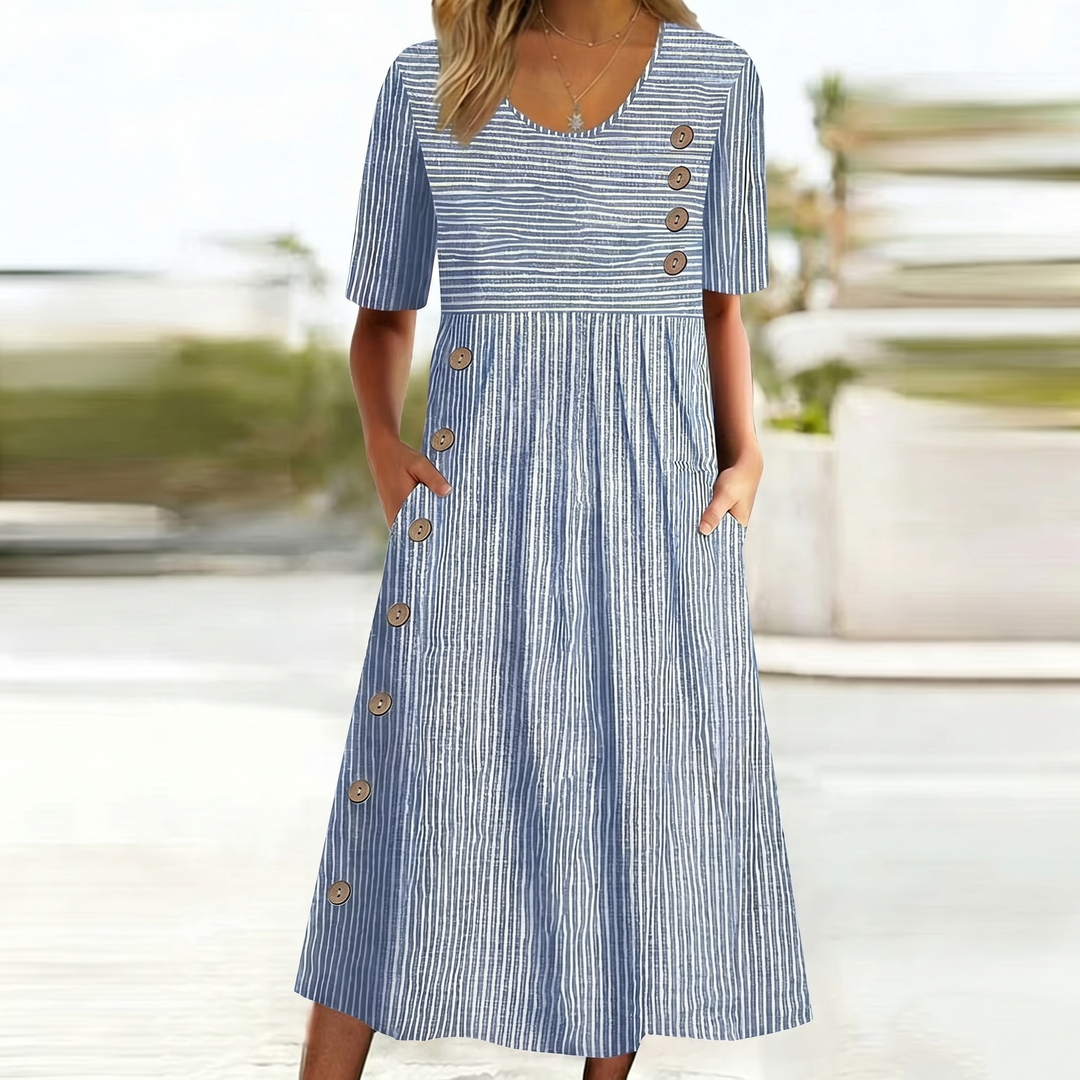 Wanda | Midi Dress with Stripes