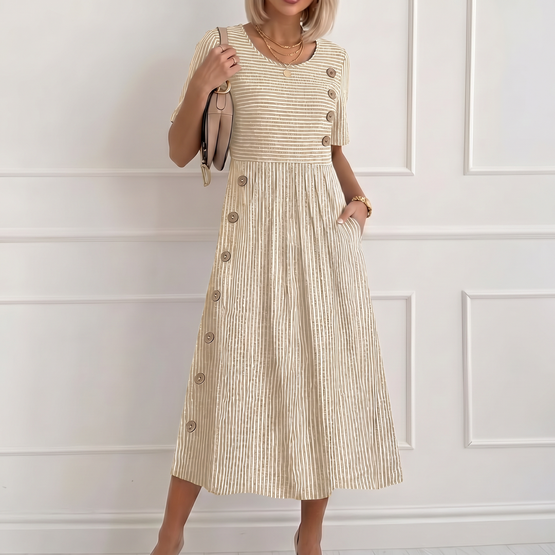 Wanda | Midi Dress with Stripes