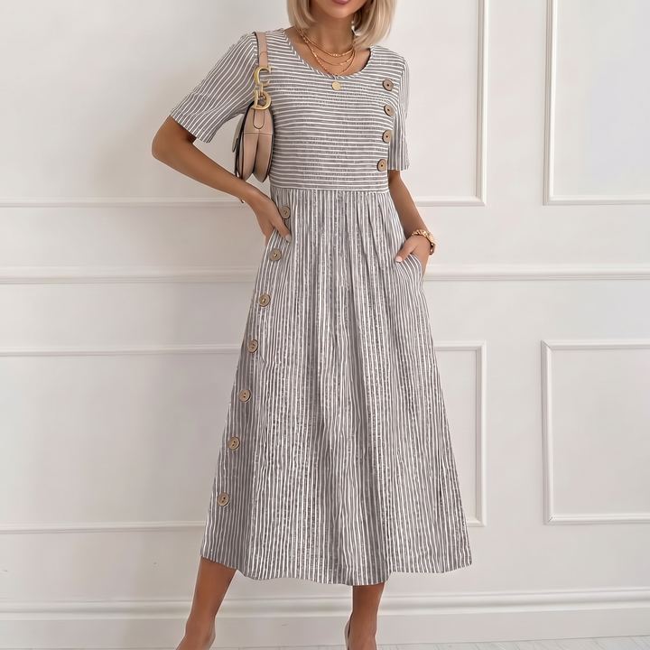 Wanda | Midi Dress with Stripes