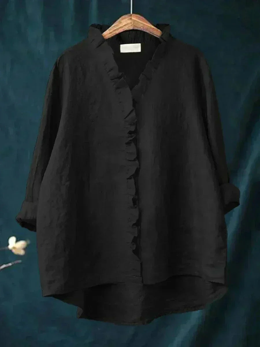Eline | Elegant Linen Summer Blouse