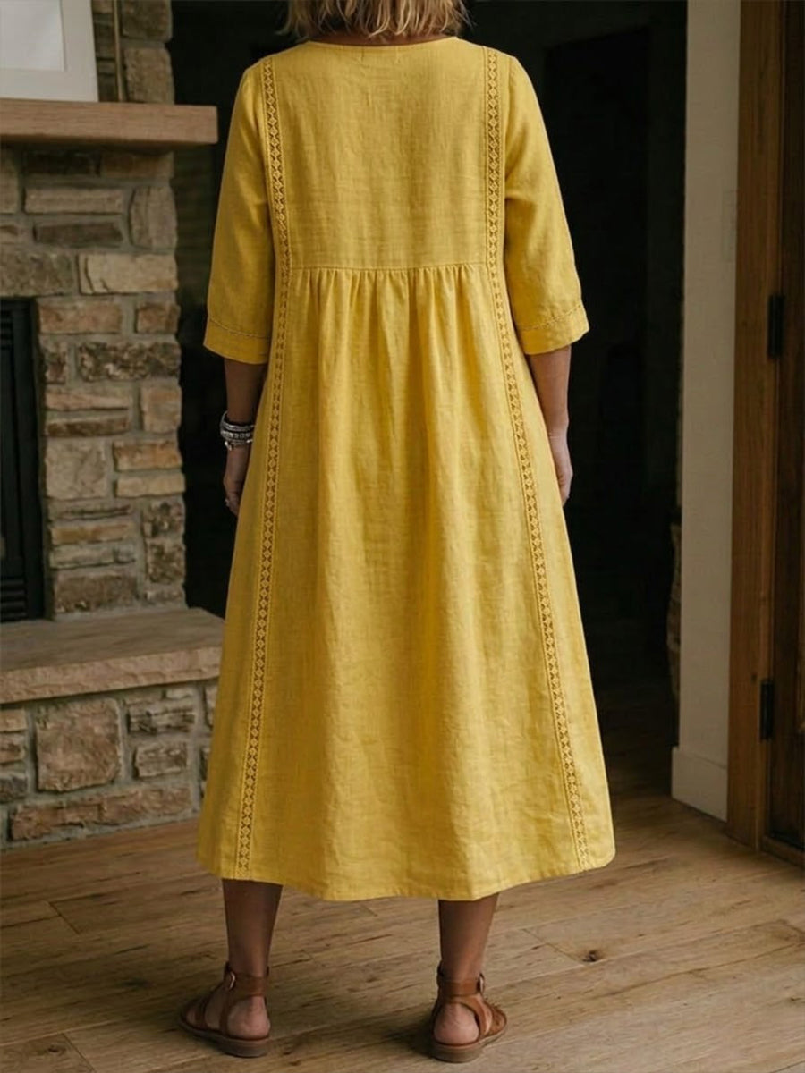 Aurelia | Loose Midi Dress with Lace