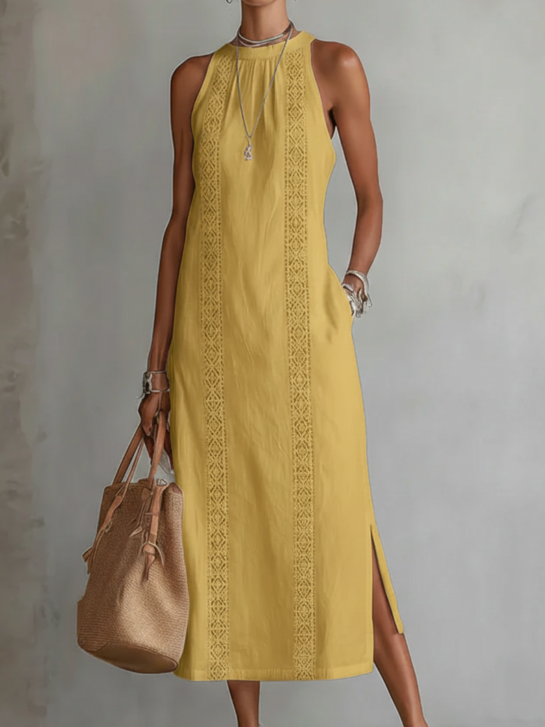 Berry | Loose Midi Dress with Embroidery