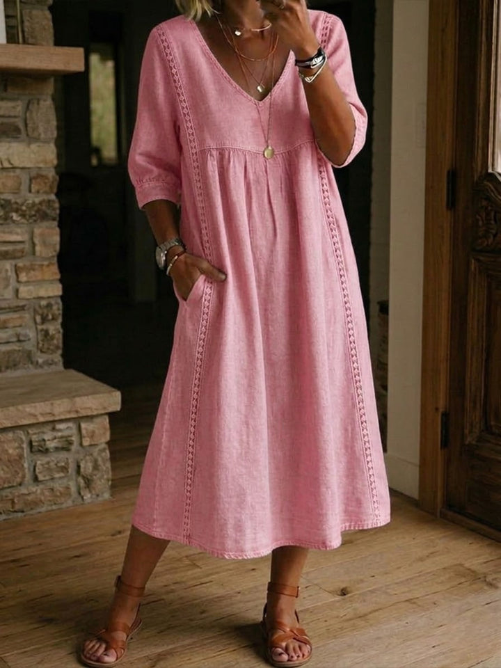 Aurelia | Loose Midi Dress with Lace