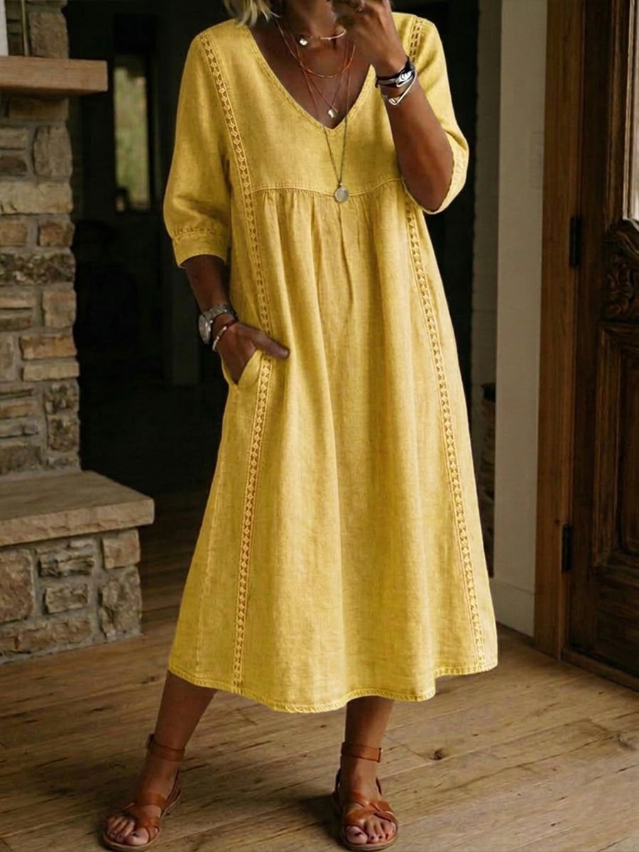 Aurelia | Loose Midi Dress with Lace