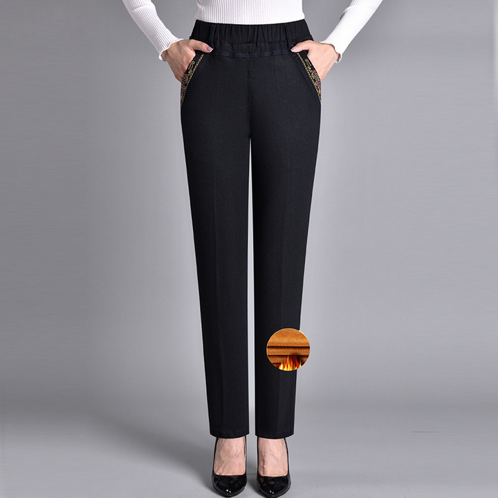 Laluna® | Women's jeans with side pockets and elastic waist