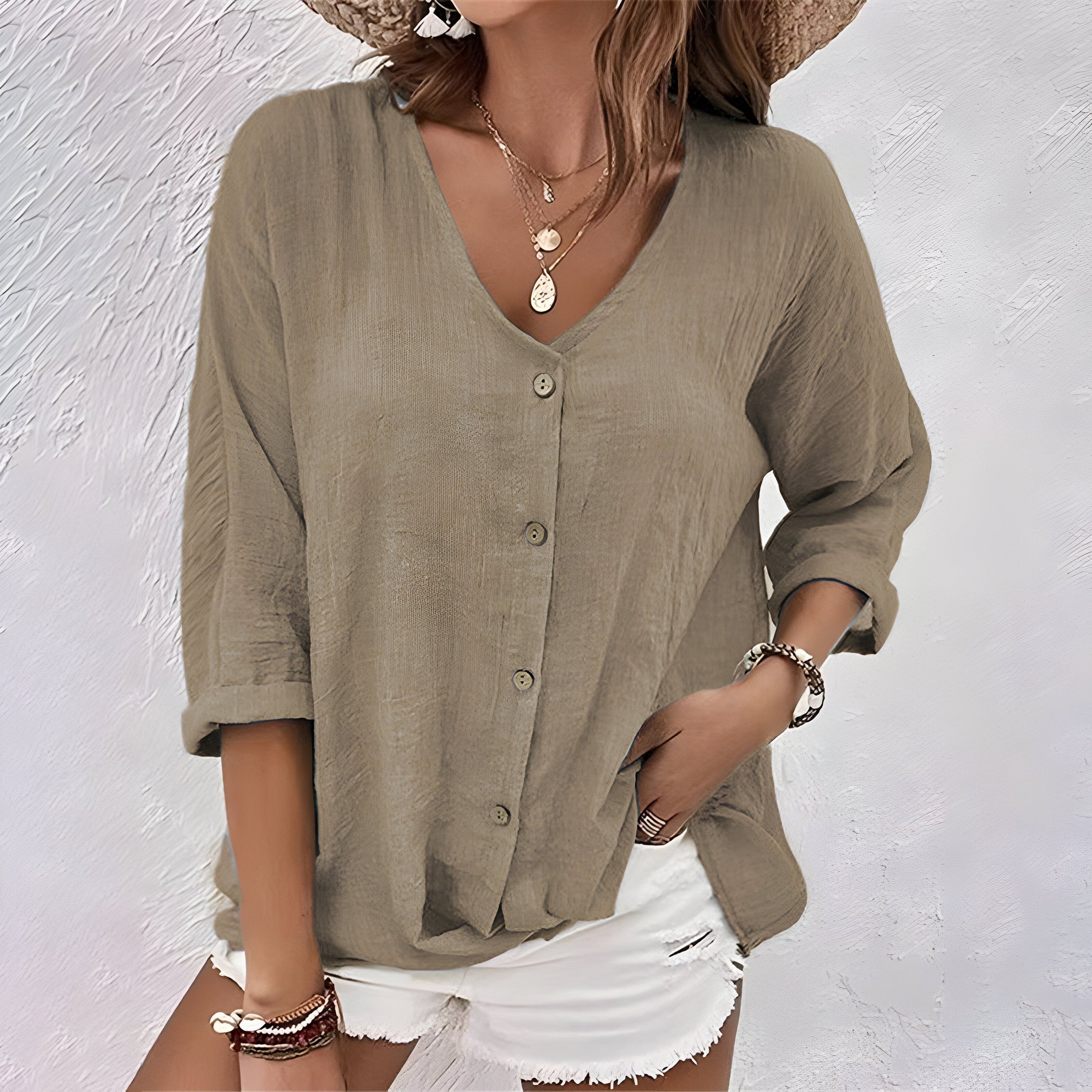 Angela | Relaxed Button-Up Blouse
