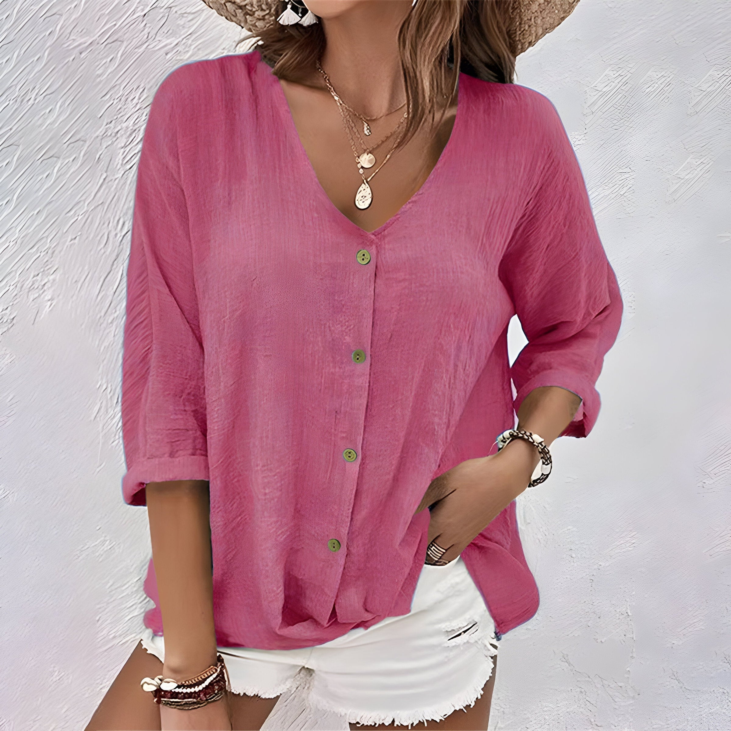 Angela | Relaxed Button-Up Blouse