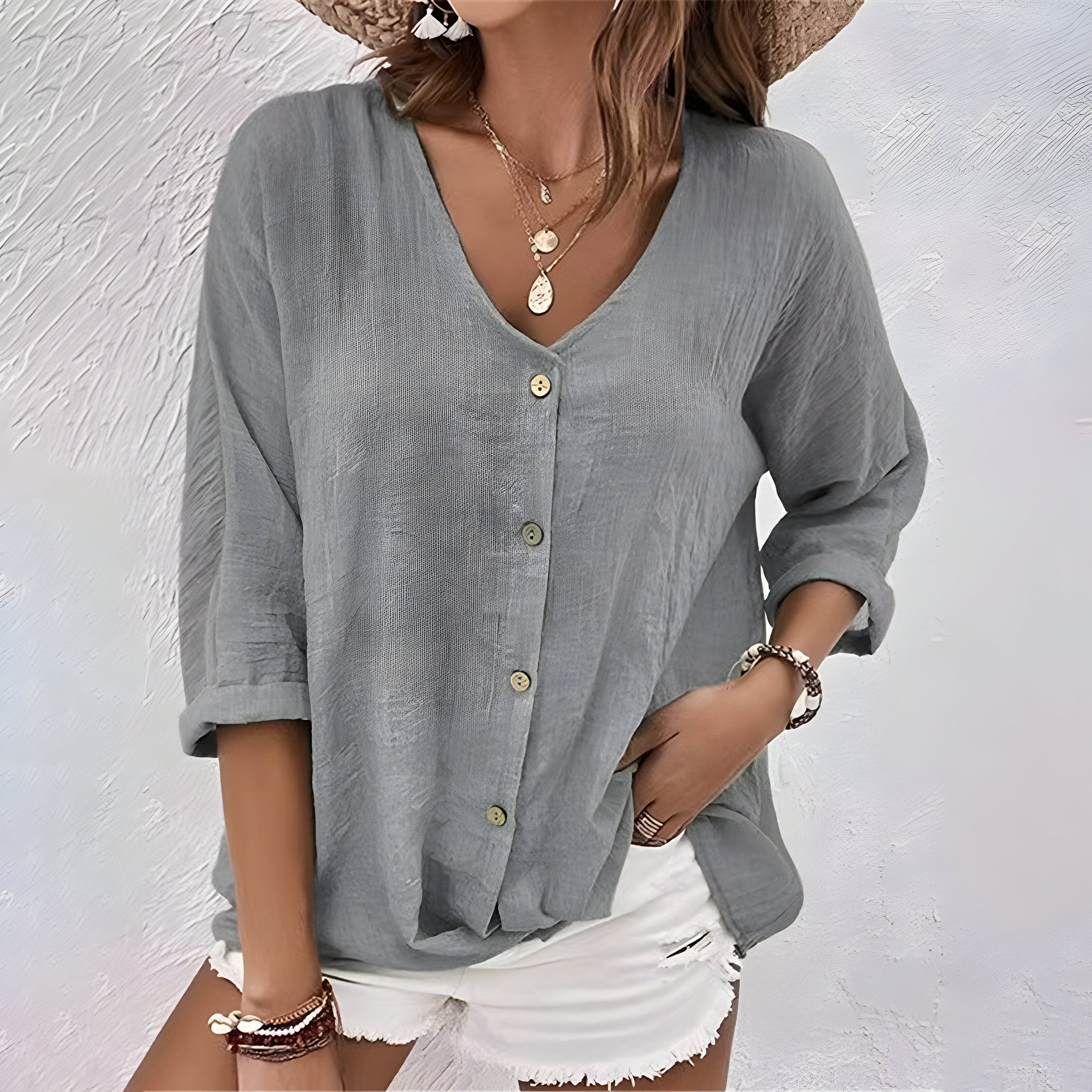 Angela | Relaxed Button-Up Blouse