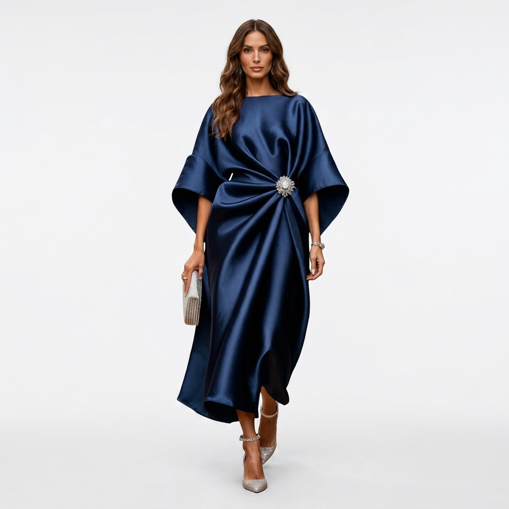 GABRIELLA | Long evening dress with luxurious detail and timeless elegance